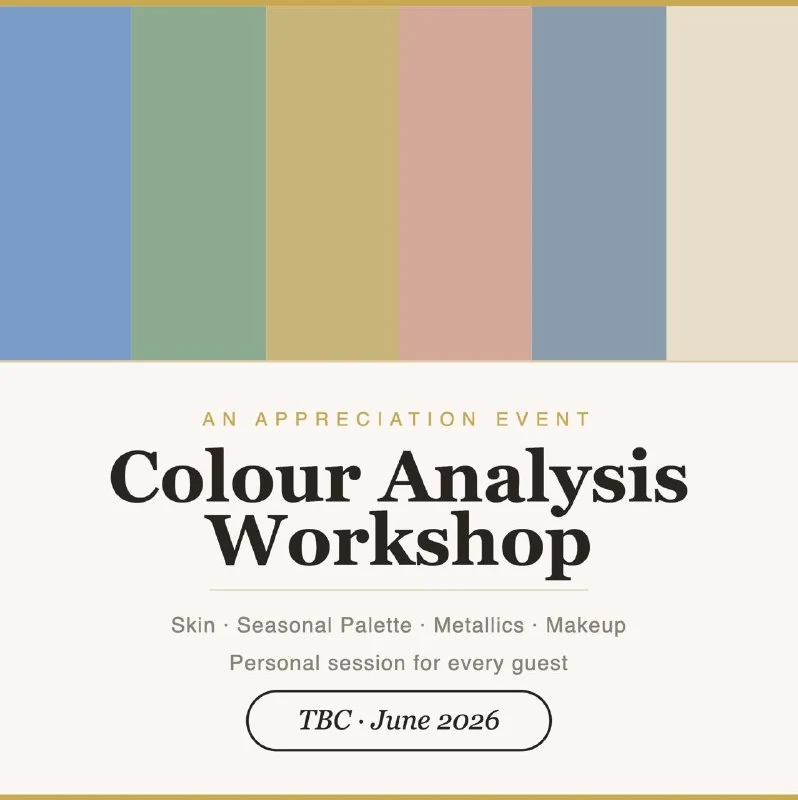 The colour analysis workshop invitation shared on Finance Zingers
